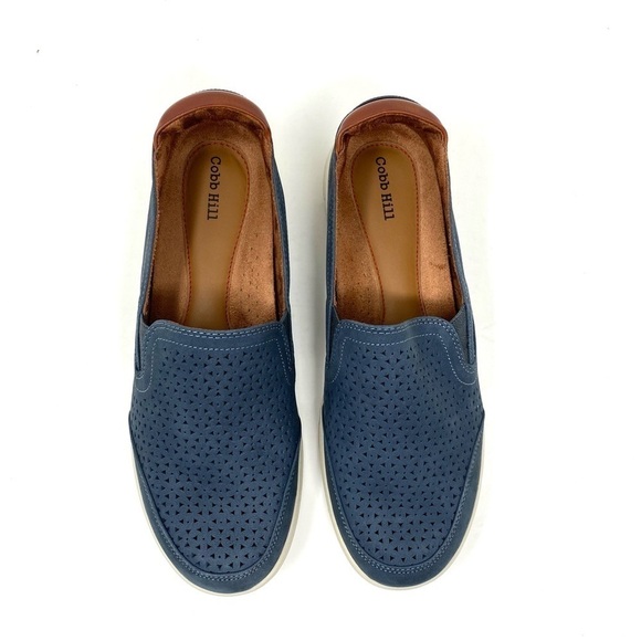 Cobb Hill WOMEN'S LIDIA SLIP-ON SHOE Stone Blue WIDE - Picture 4 of 8